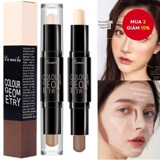 Bút đánh khối mặt hai đầu, phấn tạo bóng và che khuyết điểm, bút Highlighter 3D, cây đánh khối.