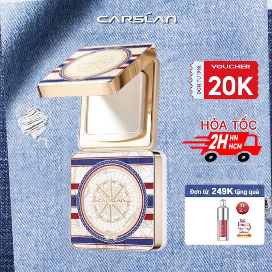 Phấn Nén CARSLAN Vỏ Limited Mùa Hè Trong Suốt Kiềm Dầu Chống Bóng Nhờn Giữ Nền Makeup 8g