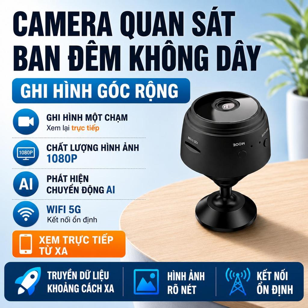 Camera WiFi Camera Giám Sát Camera An Ninh Camera Không Dây Camera HD Bảo Hành 3 Năm