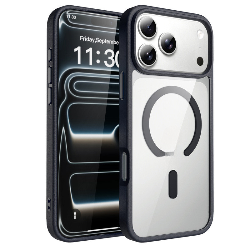 新款iphone13-17肤感透明带磁吸二合一手机壳 Ốp điện thoại iPhone 13-17 mới, trong suốt, cảm giác như da thật, tích hợ