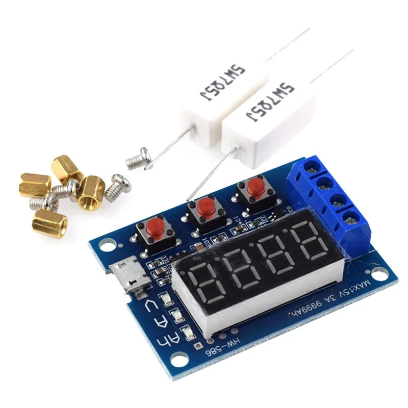 Mô-đun bảng kiểm tra dung lượng pin kỹ thuật số HW-586 cho pin Lithium 18650