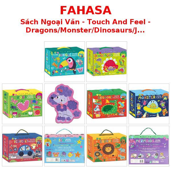 Sách Ngoại Văn - Touch And Feel - Dragons/Monster/Dinosaurs/Jungle... (5 Jigsaw Puzzles) (With Corne