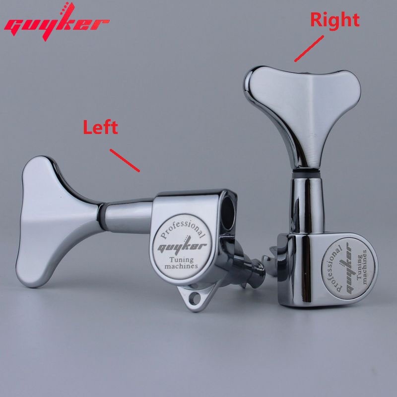 GUYKER 1: 17 Headstock Sealed Bass Tuner Đầu máy Chrome