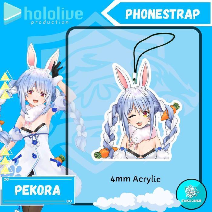 PHONE STRAP HP ANIME - Vtuber Character PhoneStrap Acrylic | Pekora, Saba, Ollie, Kaela, Risu, Moona