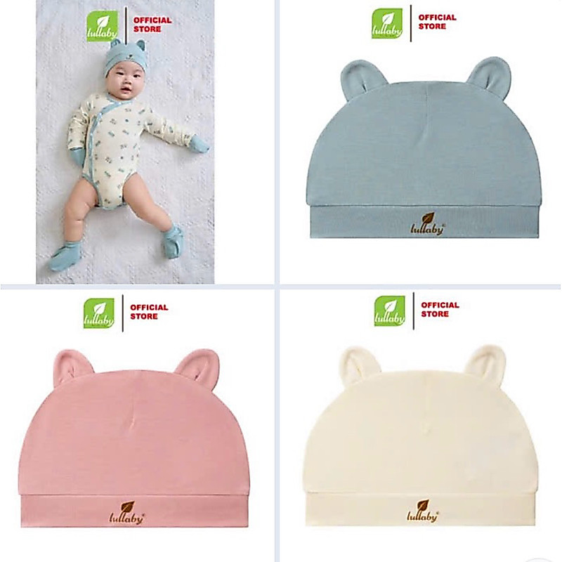 Mũ sơ sinh chất sợi tre mềm mát co giãn Lullaby
