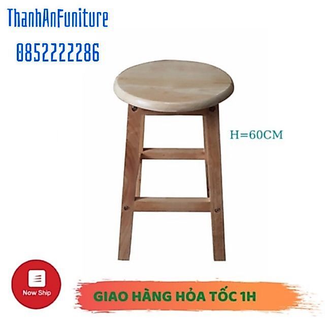 Ghế đôn gỗ cao 60cm