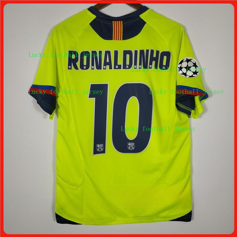 Áo bóng đá nam Barcelona 2005 / 06 #10 Ronaldo #30 Áo đấu cổ điển Messi
