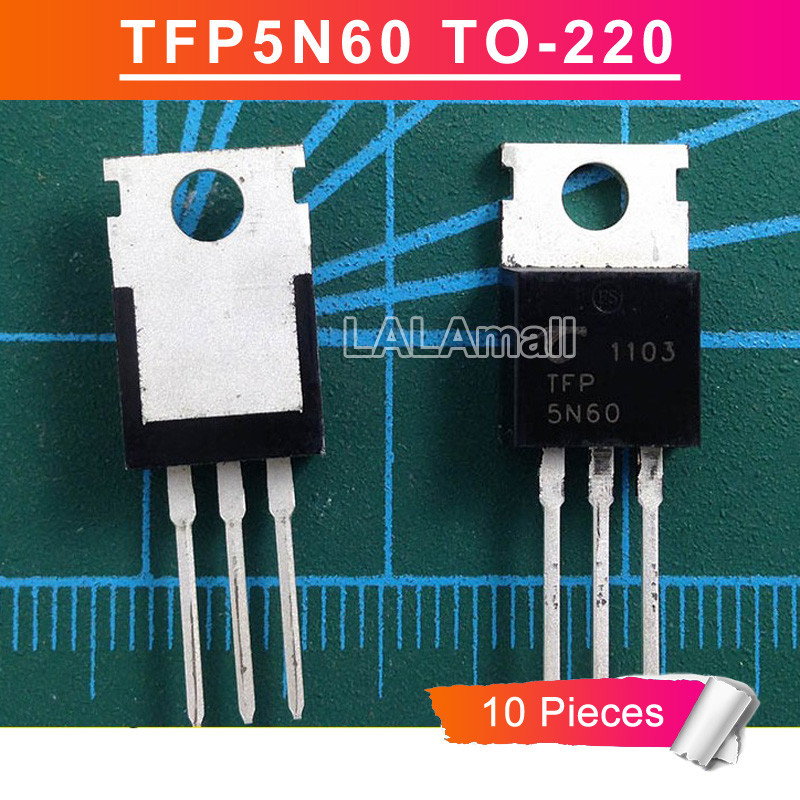 10 Chiếc TFP5N60 TO-220 TFP 5N60 TO220 N-Channel 4.5A / 600V Điện MOSFET Transistor Mới Ban Đầu