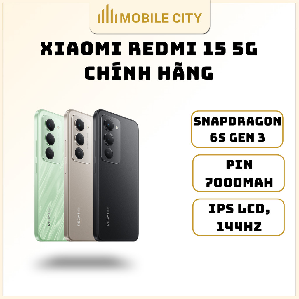 Điện thoại Xiaomi REDMI 15 5G Chính hãng - MobileCity