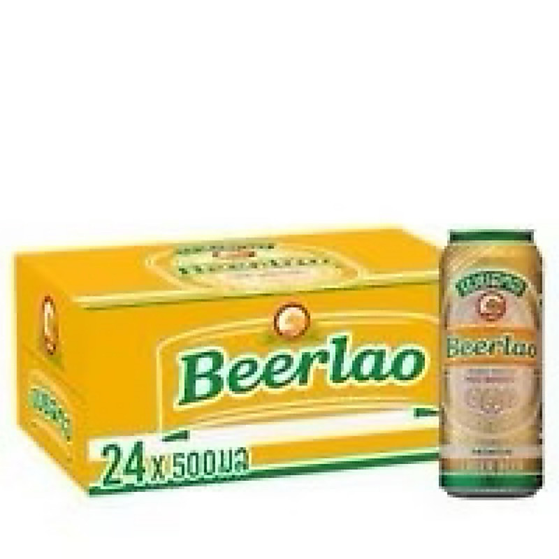 Bia Lào vàng/ Beerlao Prenium Lager – thùng 24 lon 500ml lon cao