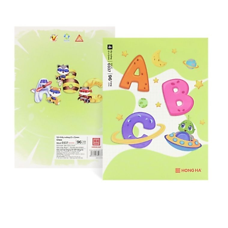 Combo 5 quyển vở 4 ô ly Hồng Hà Class ABC Letters - 0337, 96 trang,