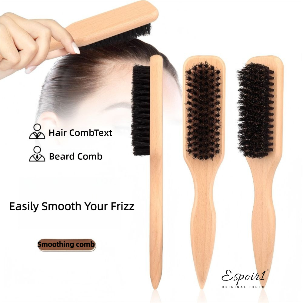 Lược làm tóc ESPOIR, Cọ làm mịn lông lưng Flyaways, Bàn chải tạo kiểu tóc điều khiển viền trơn lưng 