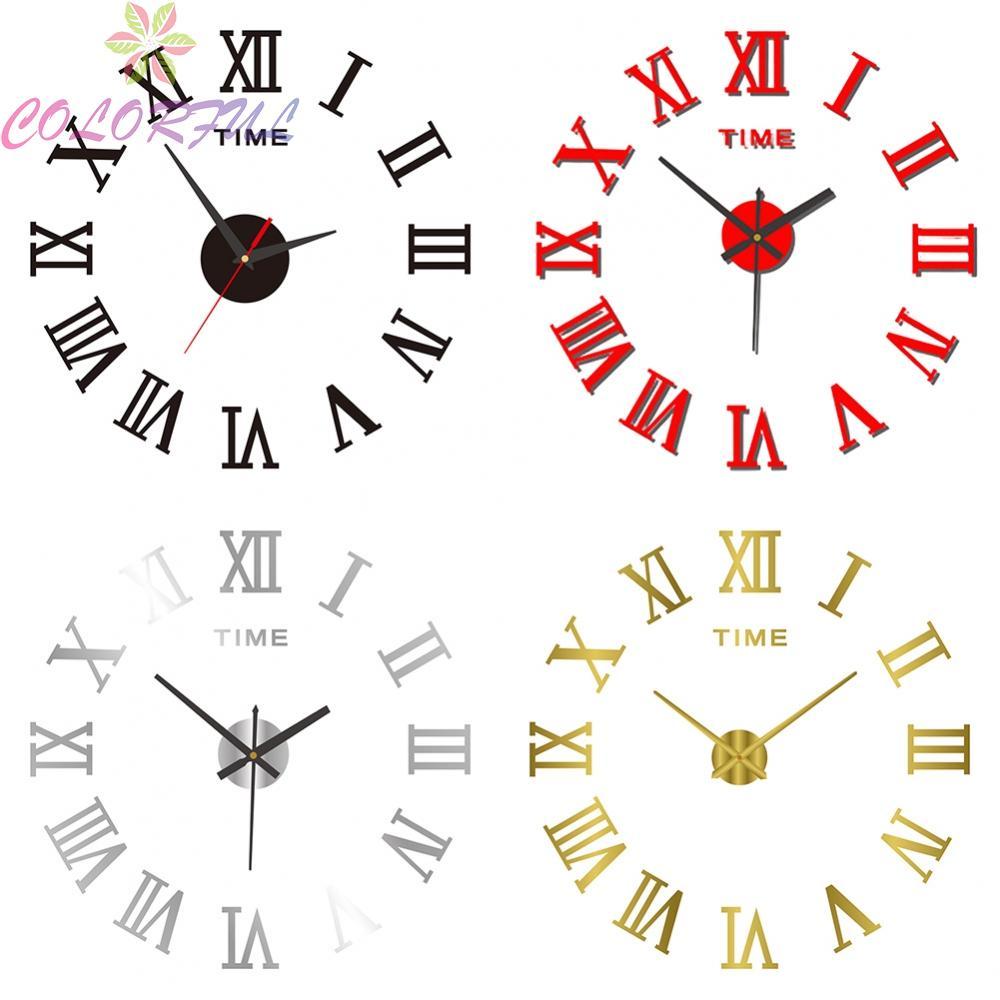 Luminous Feature DIY Acrylic Wall Clock Flexible Sizing Quiet Operation Style