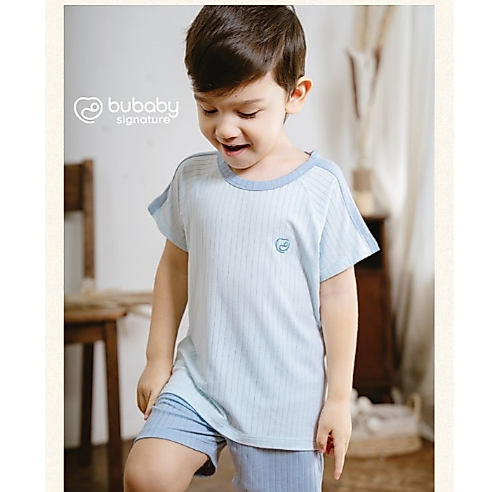 [Bu Baby] (6M-5Y) Bộ ngắn tay raglan cổ tròn Bubaby Molist BMD130400