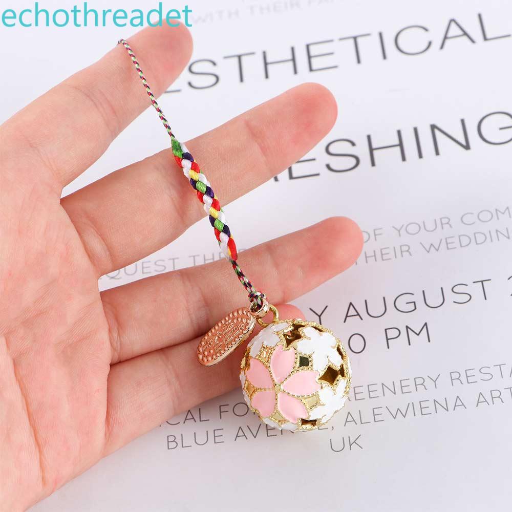 Phụ kiện WELON Thời trang Phước lành Sakura Bell Guardian Nhẫn chìa khóa quà tặng