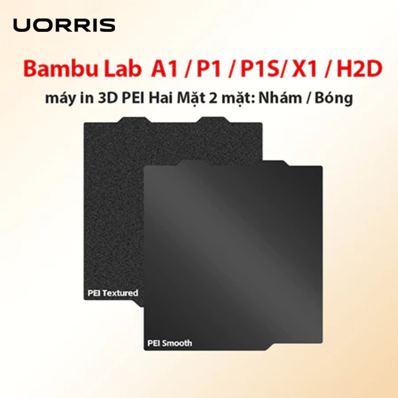UORRIS Máy In 3D For Bambu Lab A1/P2S/X1/X1C/X1E/P1P/P1S PEI Xây dựng tấm 257*257mm