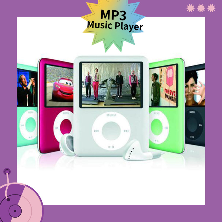 Máy nghe nhạc MP3 Mini MP4 di động có màn hình Máy nghe nhạc mỏng cho quà tặng thể thao Máy nghe nhạ