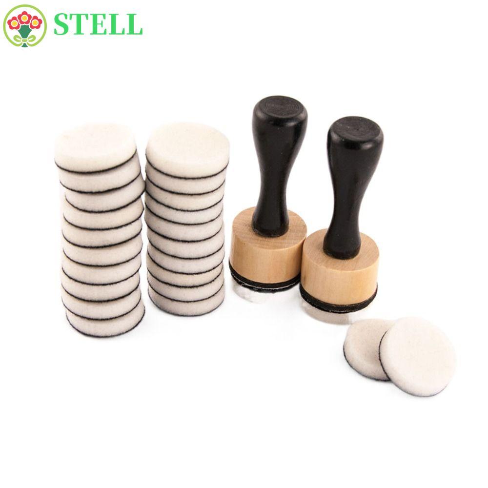STELL Flat Domed Foam Refills Tool, Flat DIY Scrapbooking Mini Ink Paints Mixing Blending Tools, Ble