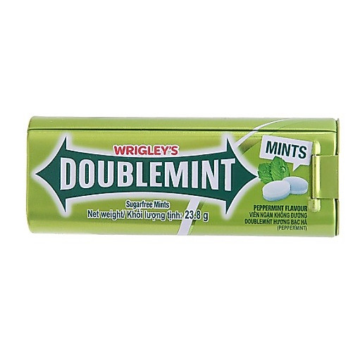 Kẹo Ngậm Doublemint Wrigley's Không Đường Hộp Thiếc