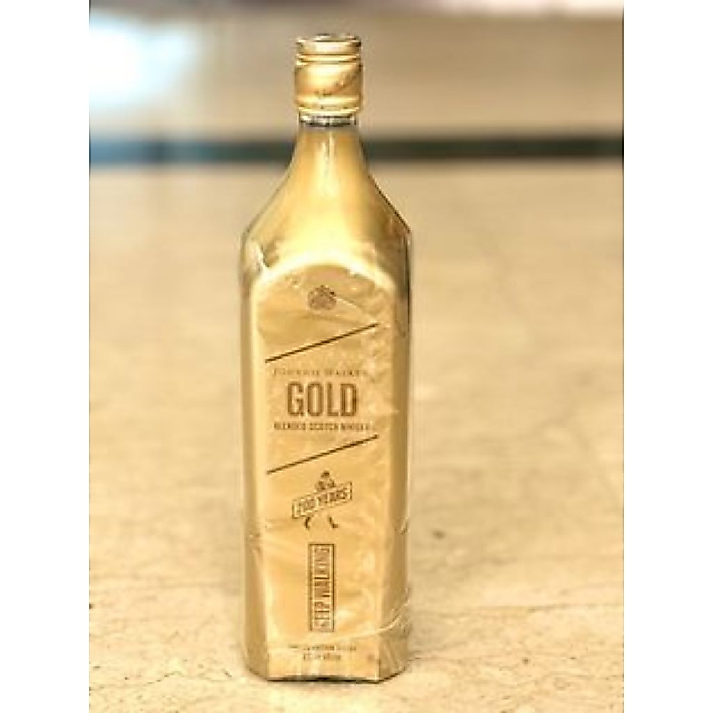 VỎ CHAI RƯỢU NGOẠI JOHN GOLD 200 YEAR, [ FULL GOLD]