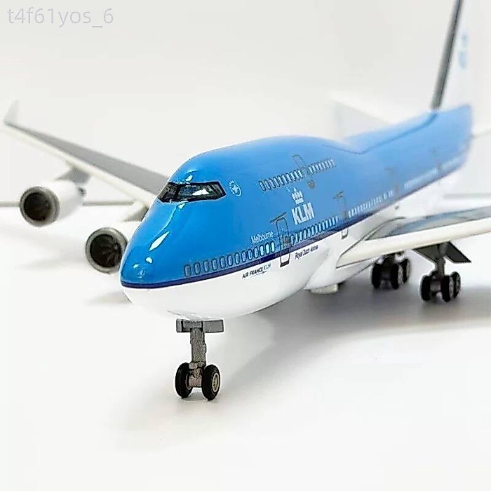 [GIÁ SỐC] Mô hình Boeing 747 của hãng KLM Royal Dutch Airlines có bánh xe và đèn, mô phỏng máy bay
