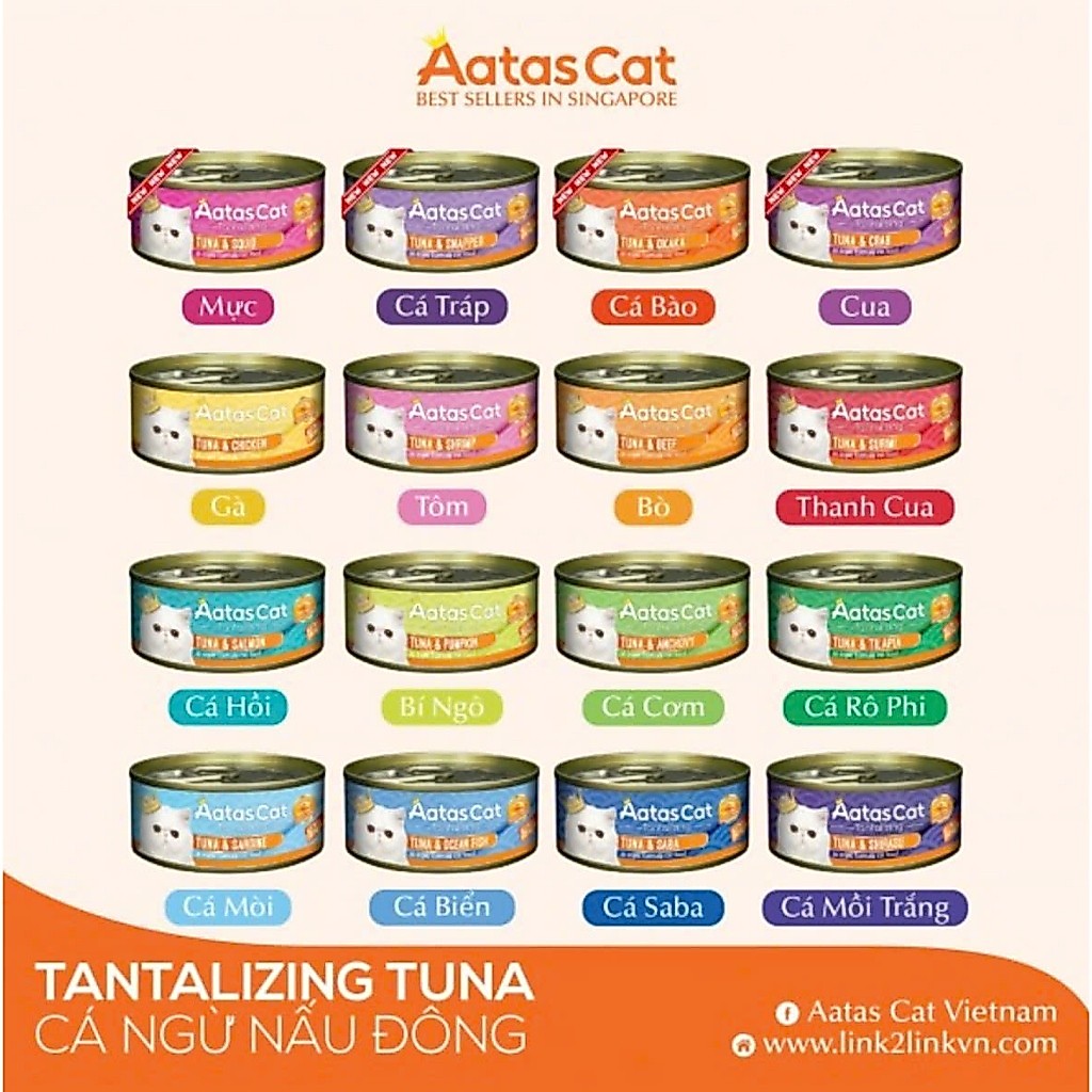 Pate Aatas Cat lon 80g cho mèo giá rẻ