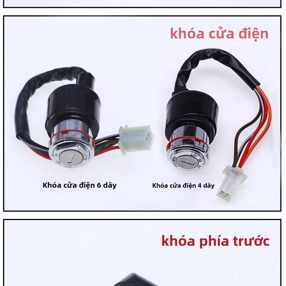Ổ khóa điện xe máy Suzuki GN125 QJ125 khóa nguồn 4 dây 6 dây xe Cruiser Zongshen phụ tùng thay thế z