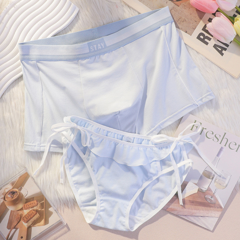 [] 2 Gói Đồ Lót Cặp Đôi Một Nam Một Nữ Gợi Cảm Pure Desire Bộ Đồ Lót Ren Dễ Thương