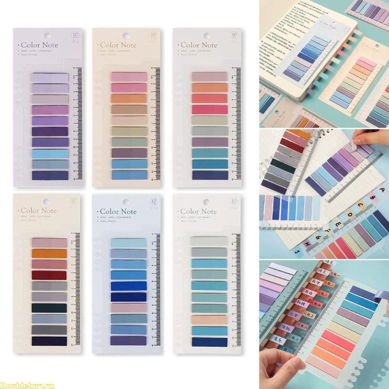 Doublebuy 1200 Chiếc Tab Dính Tab Sách 60 Màu Có Thể Viết Morandi Dính Tab Màu Trang Đánh Dấu Trong 