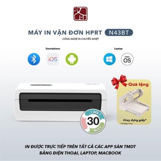  Máy in HPRT N43BT tốc độ cao cho vận đơn TMĐT in nhãn giao hàng với giấy nhiệt thông dụng. 