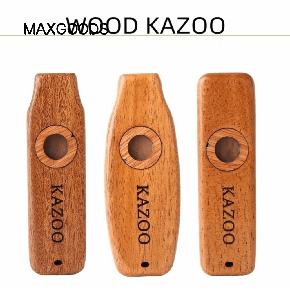 Nhạc cụ MAXGOODS, có dây buộc Chất liệu gỗ Kazoo gỗ, Âm thanh truyền thống Thiết kế bền bỉ Kích thướ