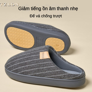 TZLDN Dép Cotton Nam Phong Cách Mùa Đông Phong Cách Mới Trong Nhà Ấm Áp Dép Kháng Khuẩn Nữ Hộ Gia Đình