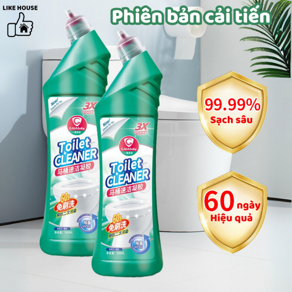 Tẩy Bồn Cầu Sạch Sâu 99.99% Tẩy Toilet Nhà Tắm Vết Ố Vàng Hiệu Quả 60 Ngày LIKE - TBC04