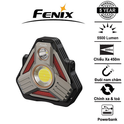 Fenix CP50R – Đèn pin làm việc, cắm trại, chỉnh sáng vô cấp sáng 5500lm - chiếu xa 450m