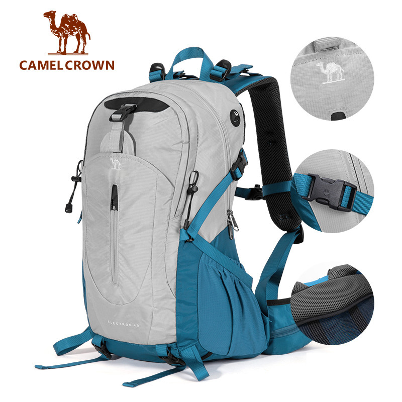 Túi leo núi CAMEL CROWN Ba lô ngoài trời 40L Du lịch Ba lô chống nước nhẹ dung tích lớn