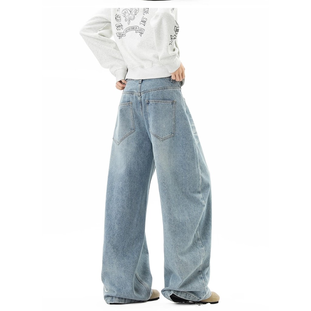 Quần Jean Nam TIANLESIWEI - Phong Cách Retro Mỹ, Dáng Rộng Đơn Giản, Lấy Cảm Hứng Từ Nhật Bản | BigBuy360 - bigbuy360.vn