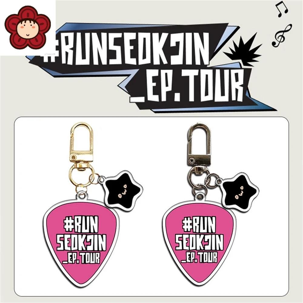 KPOP JIN Fashion Keyring World Tour RUNSEOKJIN_EP Concert Acrylic Two-Sided Keychain Pendant Bag Acc