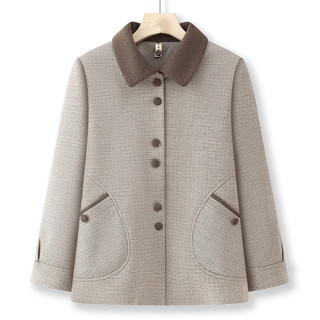  Áo Khoác Trung Niên Nữ Có Cổ Thanh Lịch – Mẫu Mới 2025 – Áo Dạ Pha Len Cao Cấp Cho Mẹ  292  