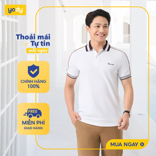   Áo polo nam s.cafe thêu ngực YODY khử khuẩn kháng mùi cơ thể thoáng mát MCPO25A480