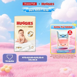 Tã/ Bỉm Quần Huggies Skin Perfect M/L/XL/XXL Super Jumbo Với 2 Vùng Thấm Giảm Kích Ứng Da