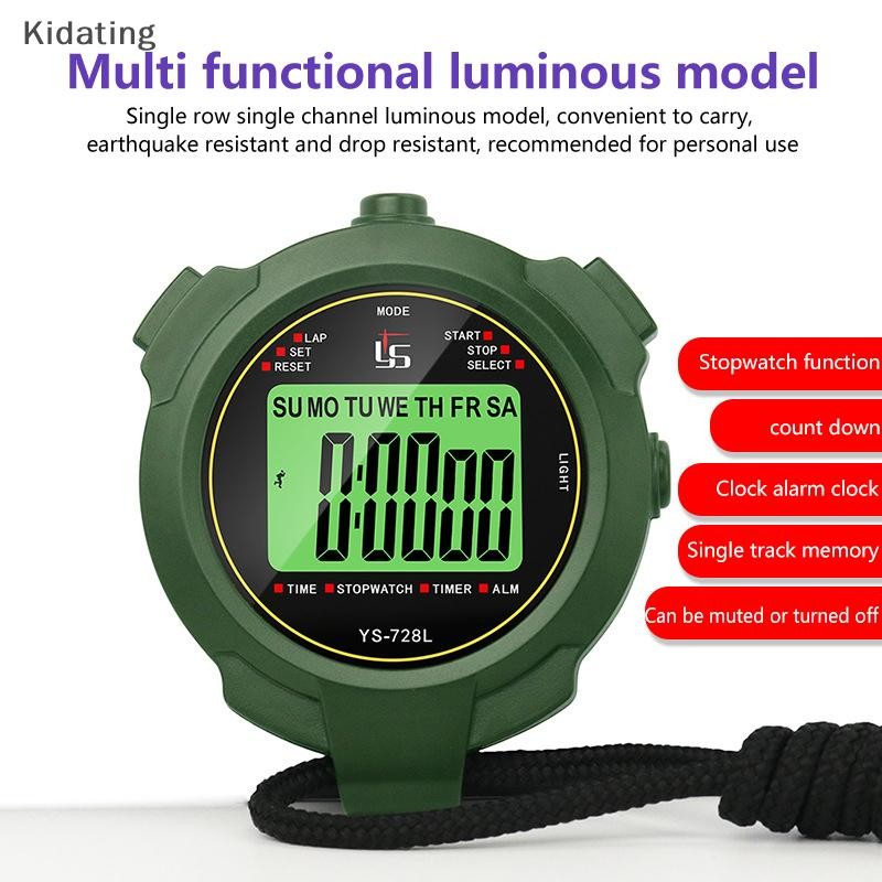 Kidating Stop Watch Hẹn giờ Dụng cụ hẹn giờ 30h Đồng hồ bấm giờ bỏ túi cầm tay 0,01s Độ chính xác Đồ