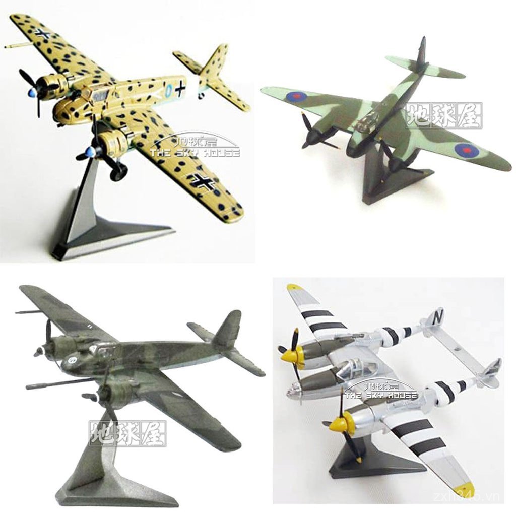 Chính Hãng F-TOYS Dual-Shipping P38J Loại Muỗi HS129 Máy Bay Mẫu 1 / 144 Cảnh Hộp Trang Trí Trứng Hà
