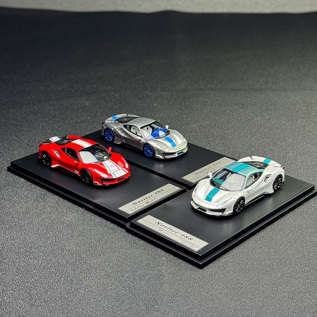 SH 1 / 64 Ferrari 488 Pista Novitec Hợp Kim Diecast Xe Mô Hình Đồ Chơi Quà Tặng Sinh Nhật