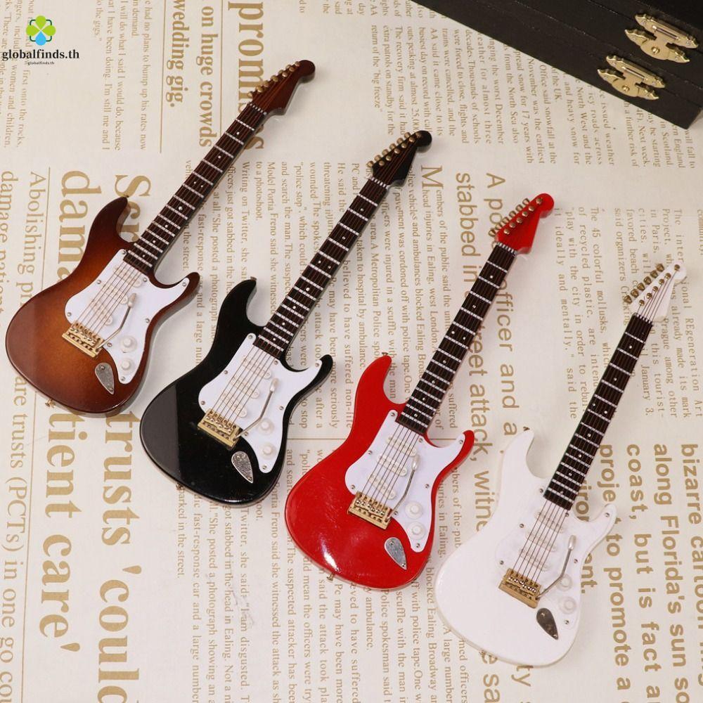 LFINDS Mini Gỗ Đàn Guitar Điện, Nhà Búp Bê Bằng Gỗ Mini Thu Nhỏ Guitar, Trang Trí Phòng Mini Đàn Gui