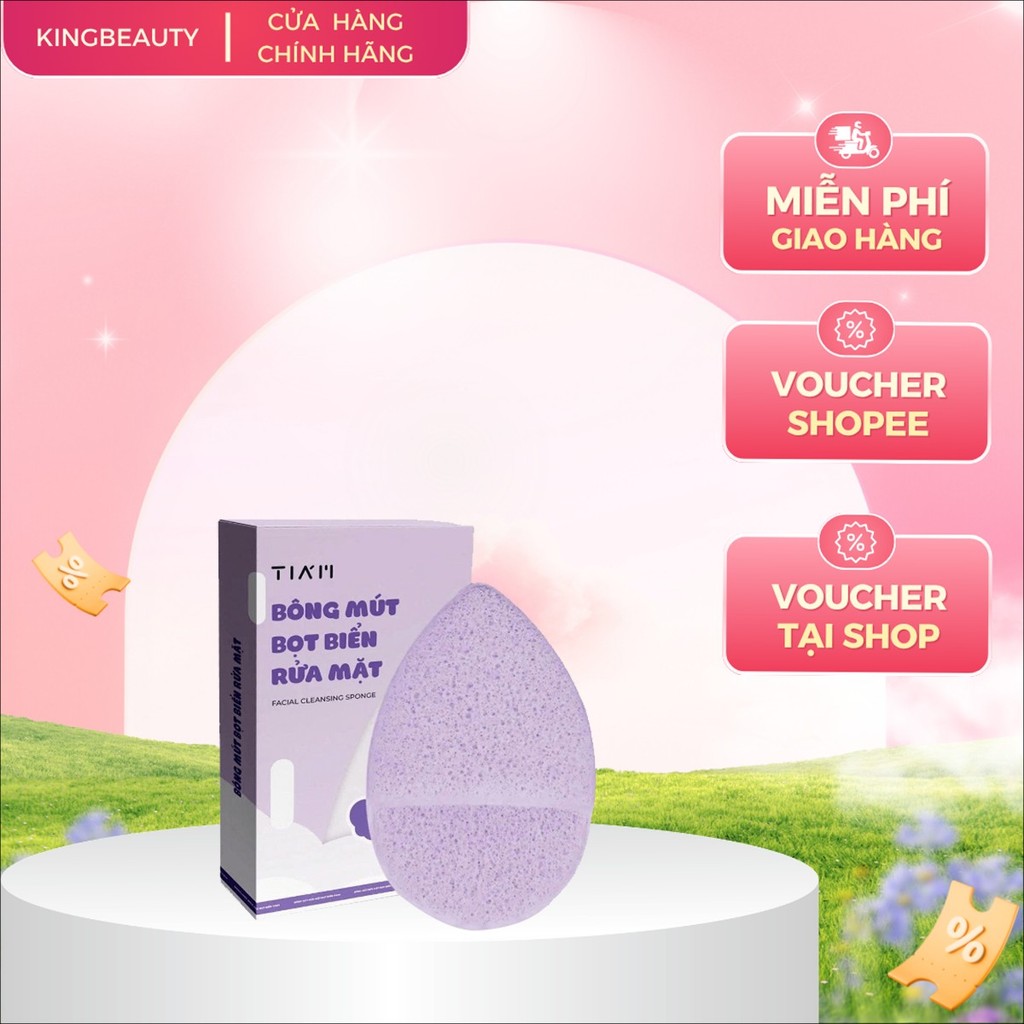 Bông mút bọt biển rửa mặt Tia'm