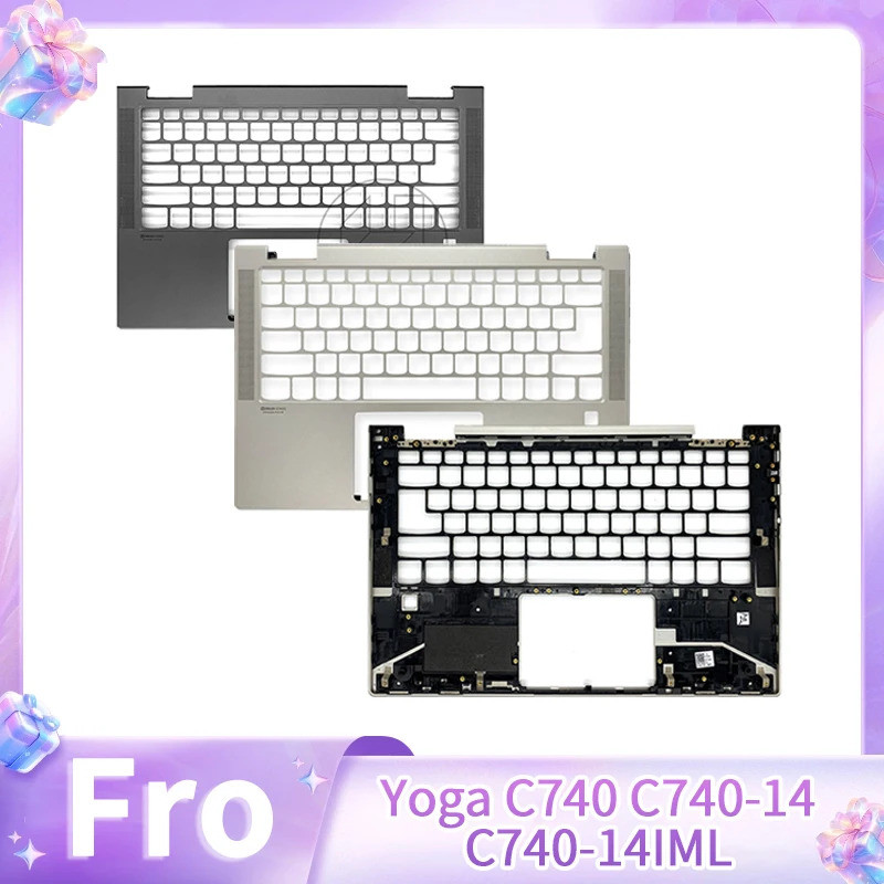* Laptop Mới Thay Thế Dành Cho YOGA C740-14 C740-14IML Palmrest Vỏ Trên Bàn Phím Viền Xám / Vàng-