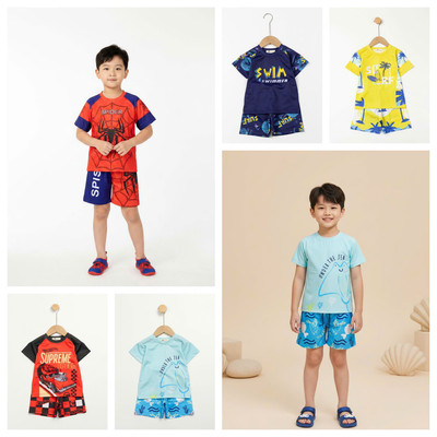 Đồ bơi Bộ quần áo bơi LITIBABY cho bé trai từ 18kg - 35kg