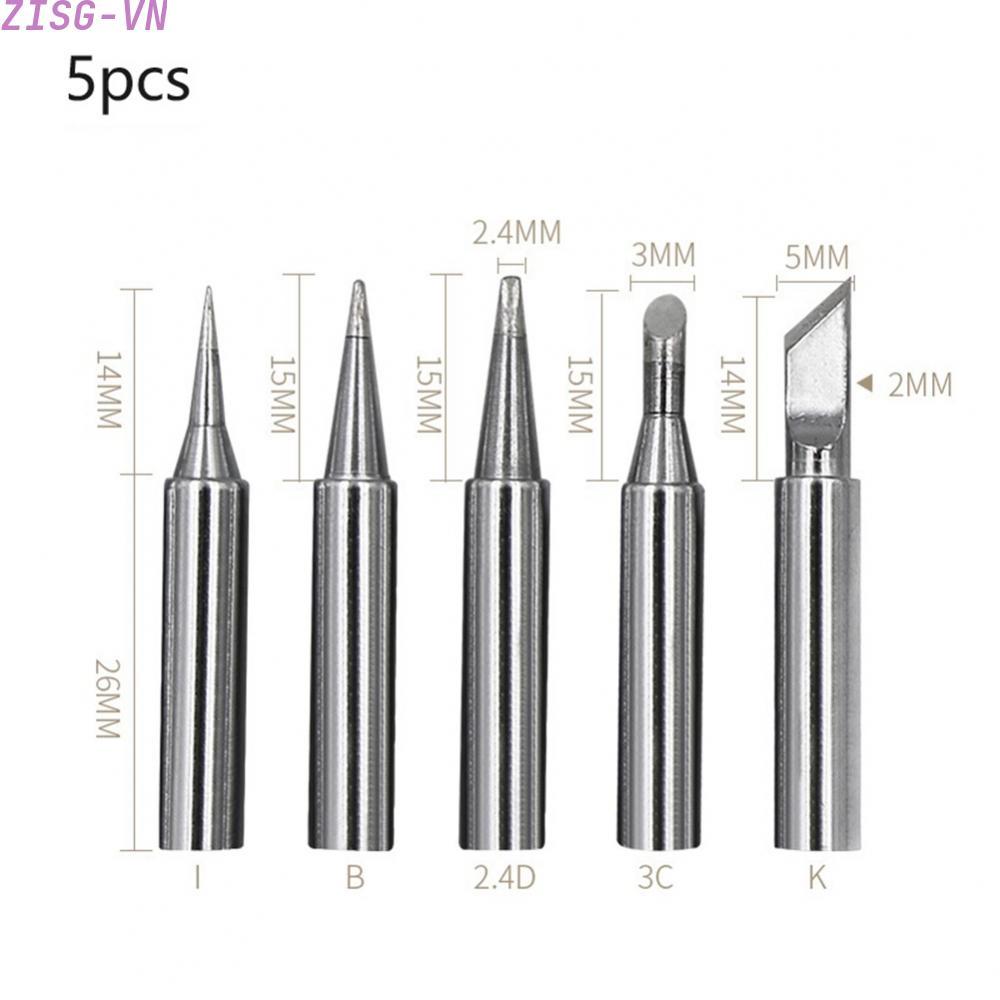 [ZISG]Soldering Iron Tip 5pcs 936 Soldering Iron Tip Lead-free Silver High Quality1pcs