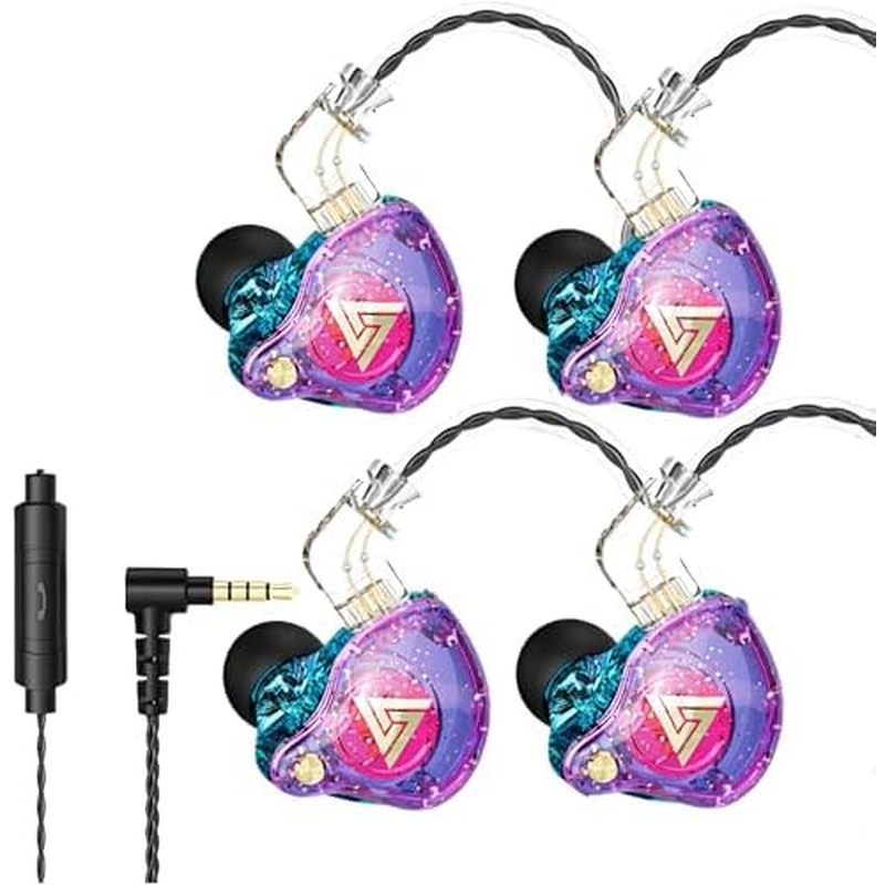 HJX QKZ AK6 Pro IEM có dây dành cho tai nghe chơi game có MIC, tai nghe giám sát tai, âm thanh trầm 