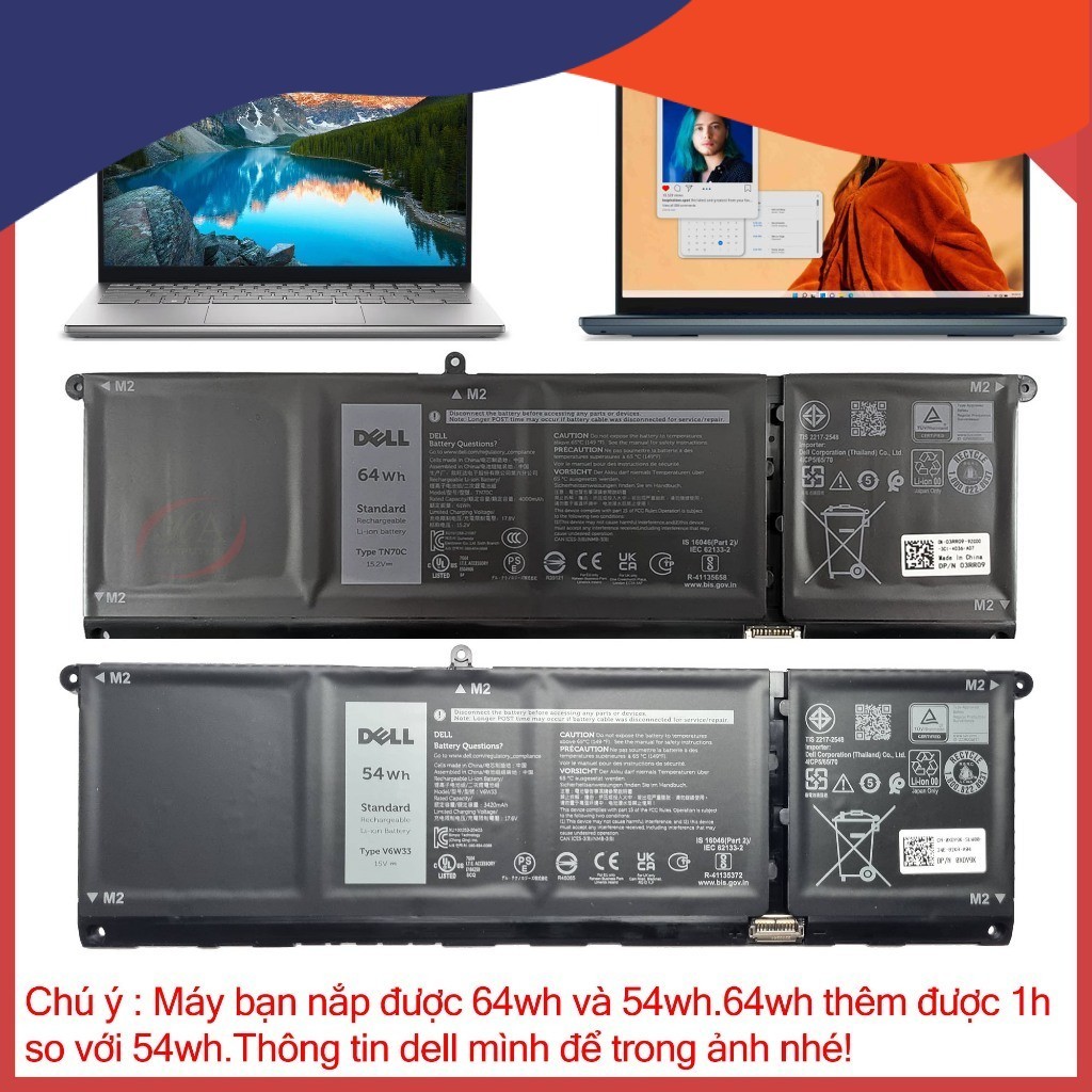 Pin Thay Thế Laptop Dell Inspiron 14 Plus 7420